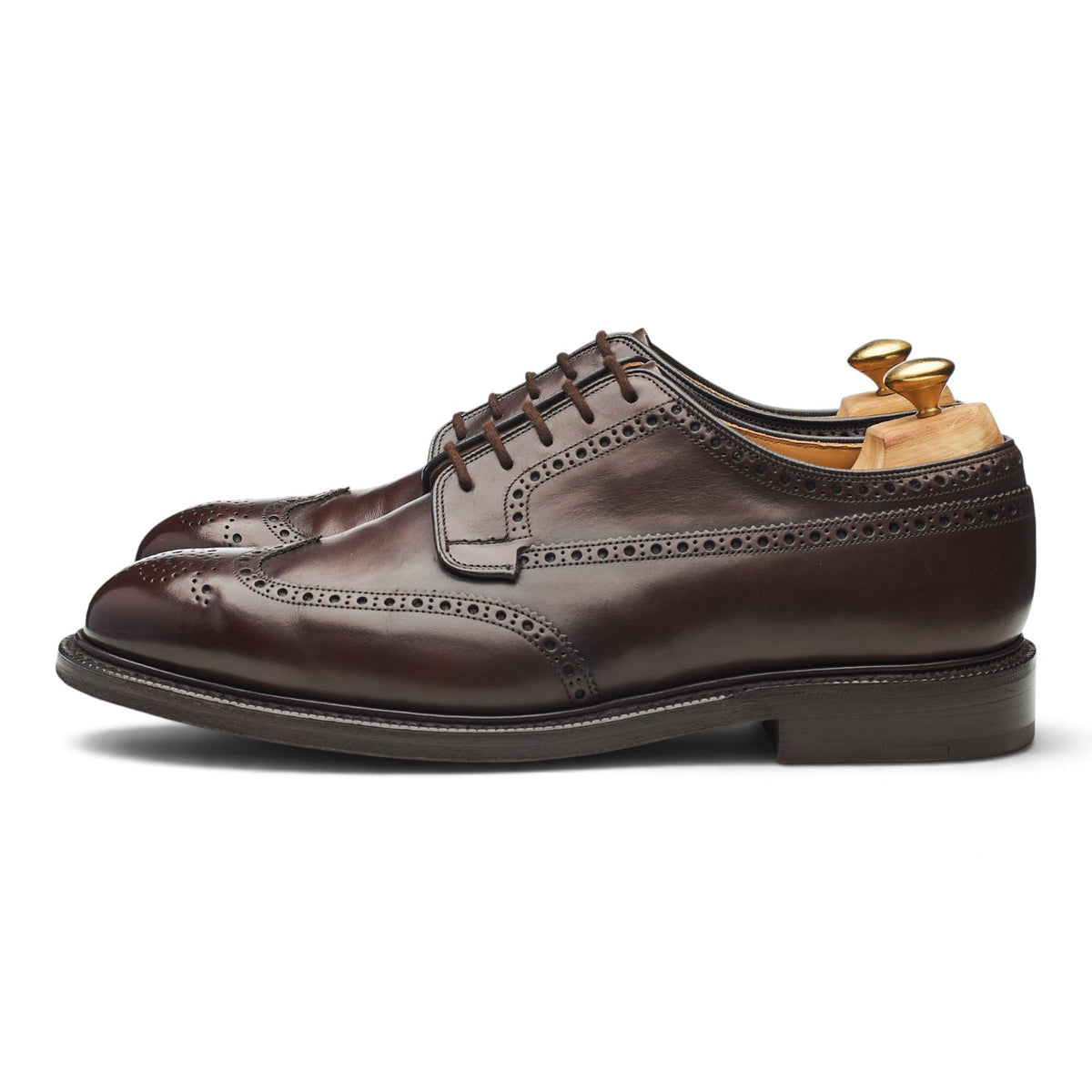 'Grafton' Dark Brown Leather Derby Brogues UK 9.5 G