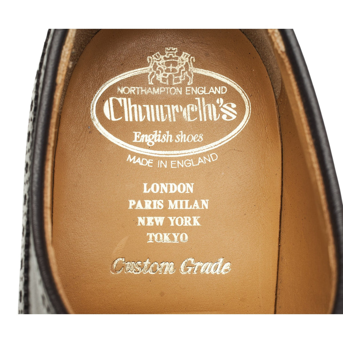 'Grafton' Dark Brown Leather Derby Brogues UK 9.5 G