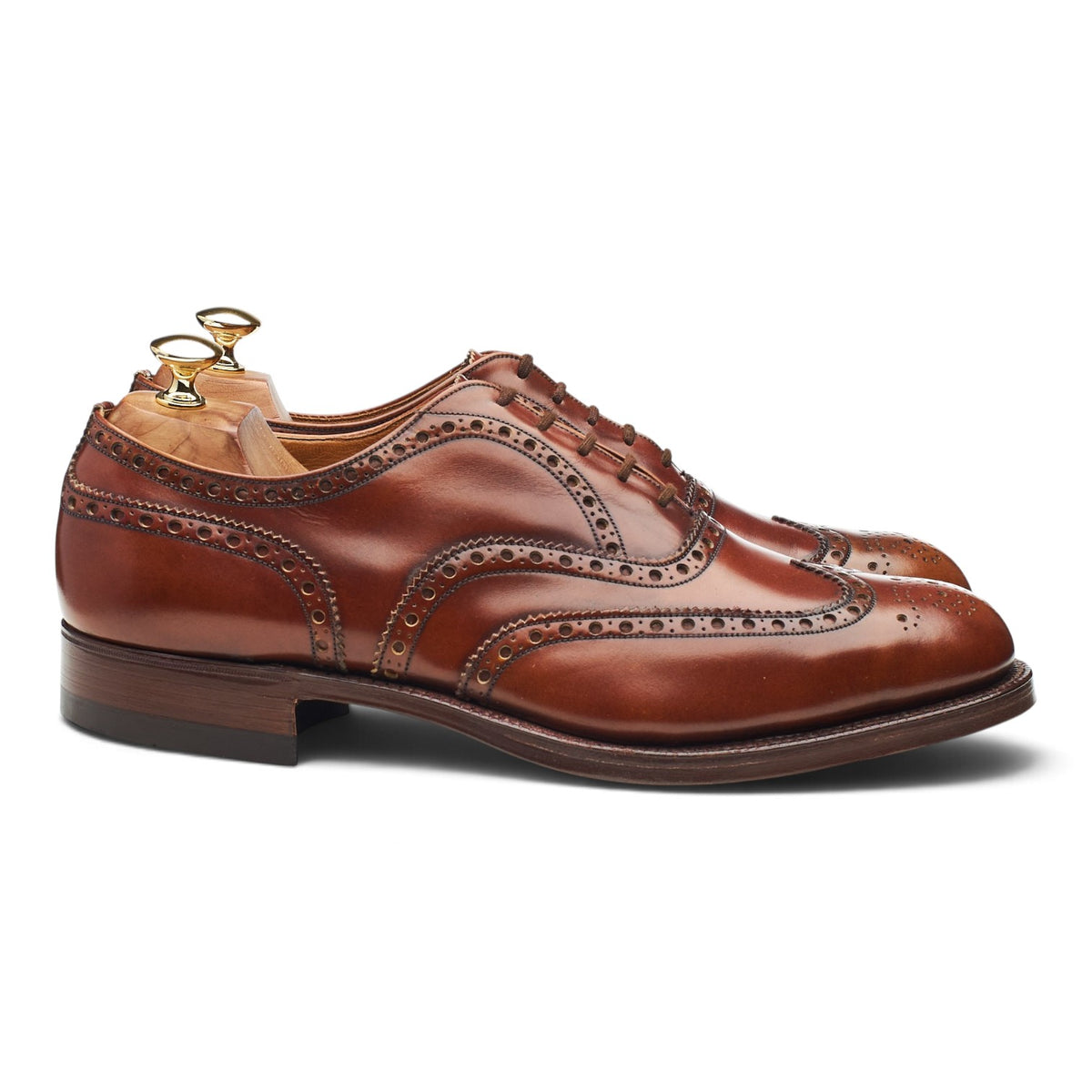 'Burwood' Tan Brown Leather Oxford Brogues UK 10 G