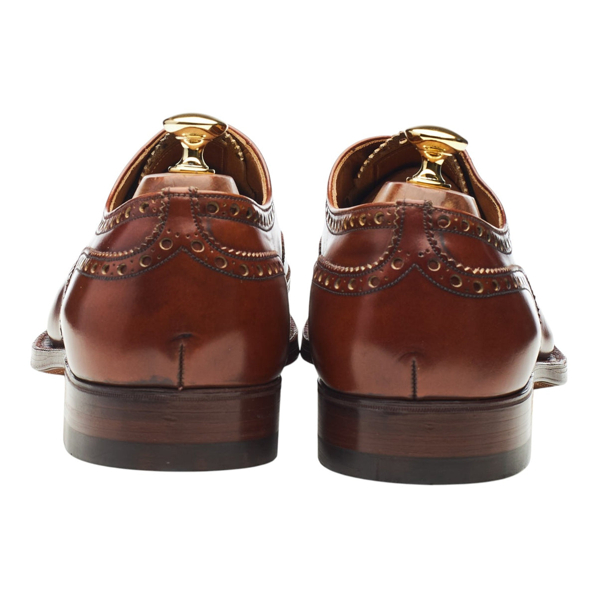 'Burwood' Tan Brown Leather Oxford Brogues UK 10 G