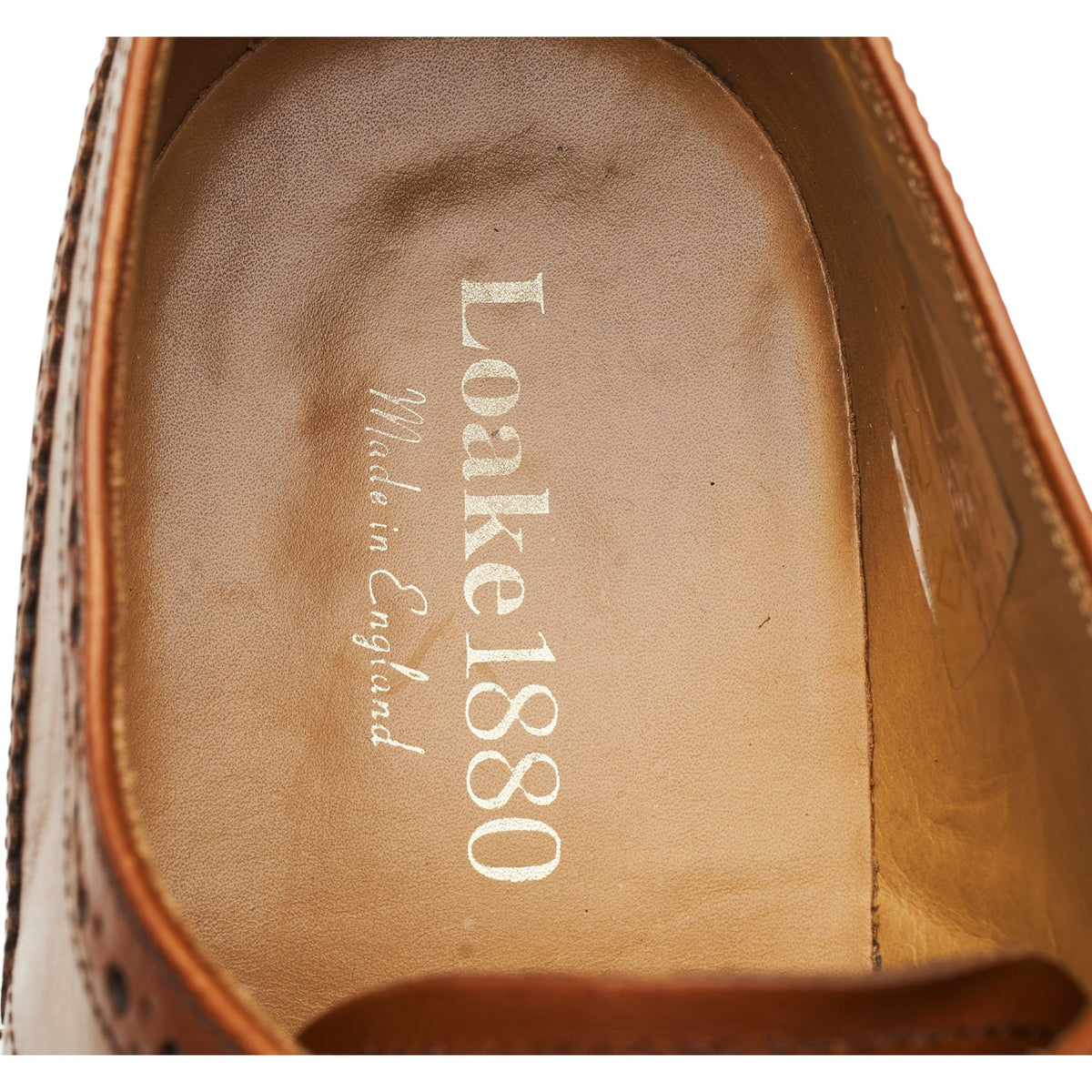 1880 'Chester' Tan Brown Leather Derby Brogues UK 10 F