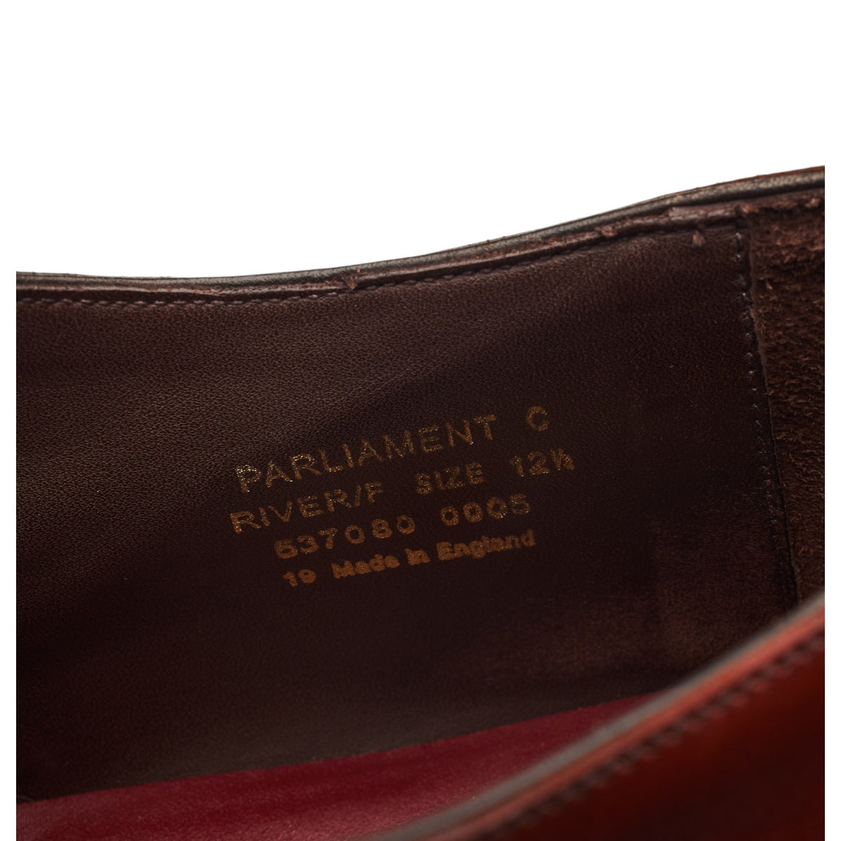 1880 Export Grade 'Parliament' Brown Leather Wholecut Oxford UK 12.5 F