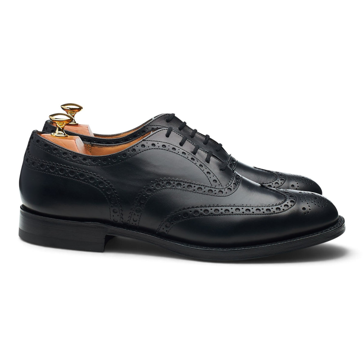 'Franklin' Black Leather Oxford Brogues UK 9 F