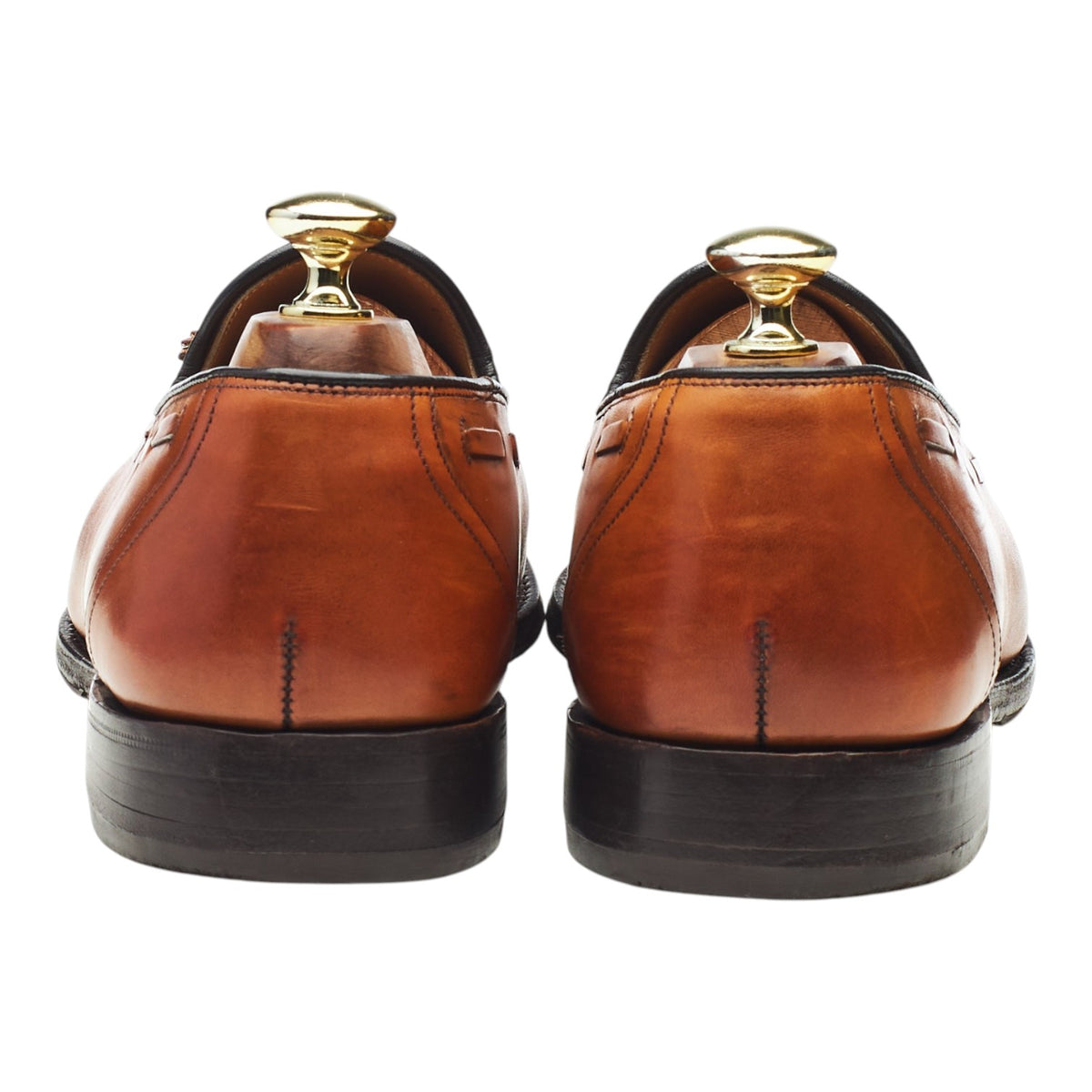 'Kingsley 2' Tan Brown Leather Tassel Loafers UK 7 F