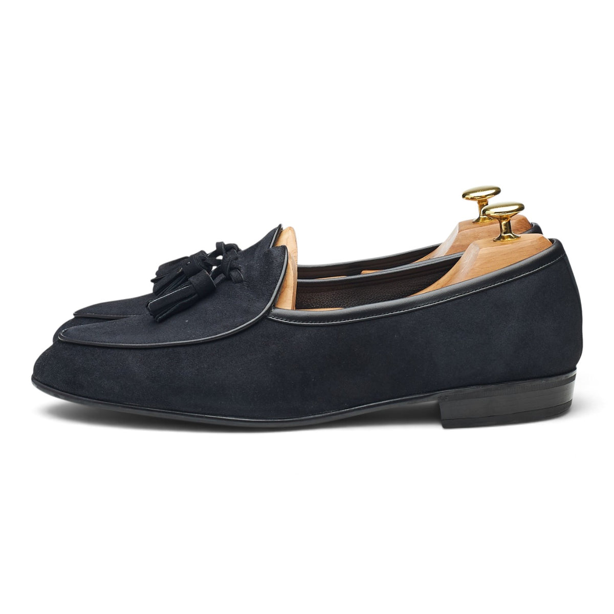 'Sagan' Navy Blue Suede Tassel Loafers UK 8 / UK 8.5