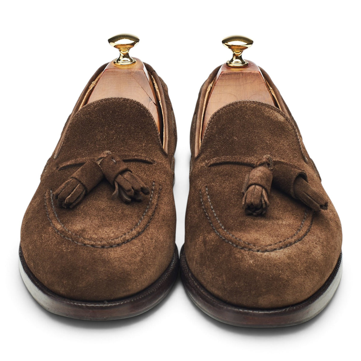 'Cavendish 2' Dark Brown Suede Tassel Loafers UK 8.5 E