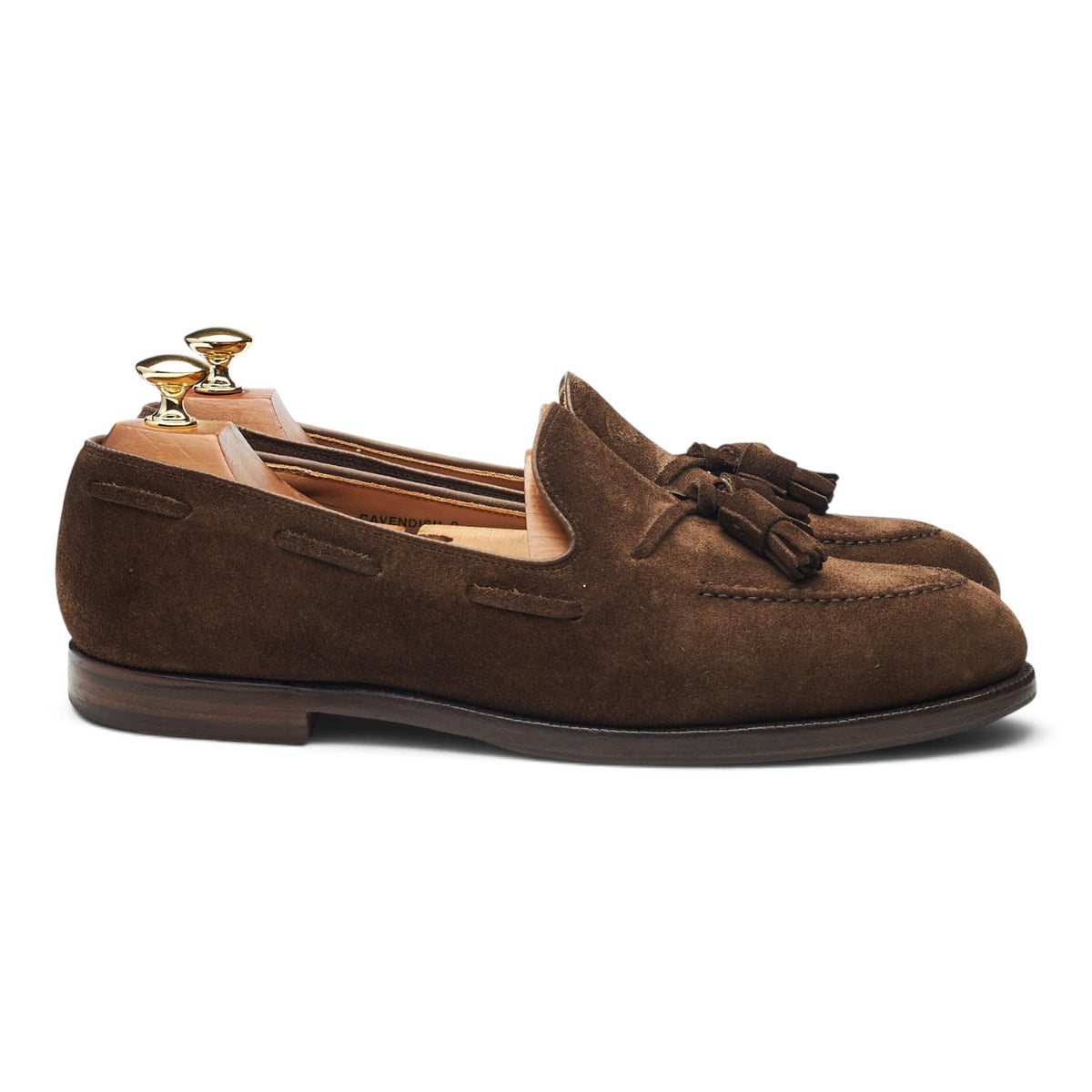 'Cavendish 2' Dark Brown Suede Tassel Loafers UK 8.5 E