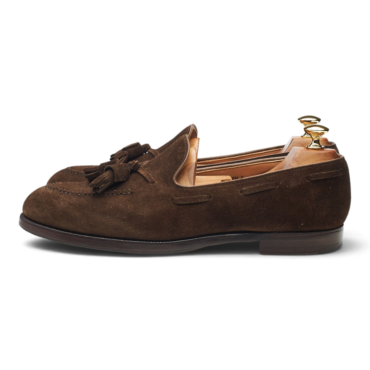 'Cavendish 2' Dark Brown Suede Tassel Loafers UK 8.5 E