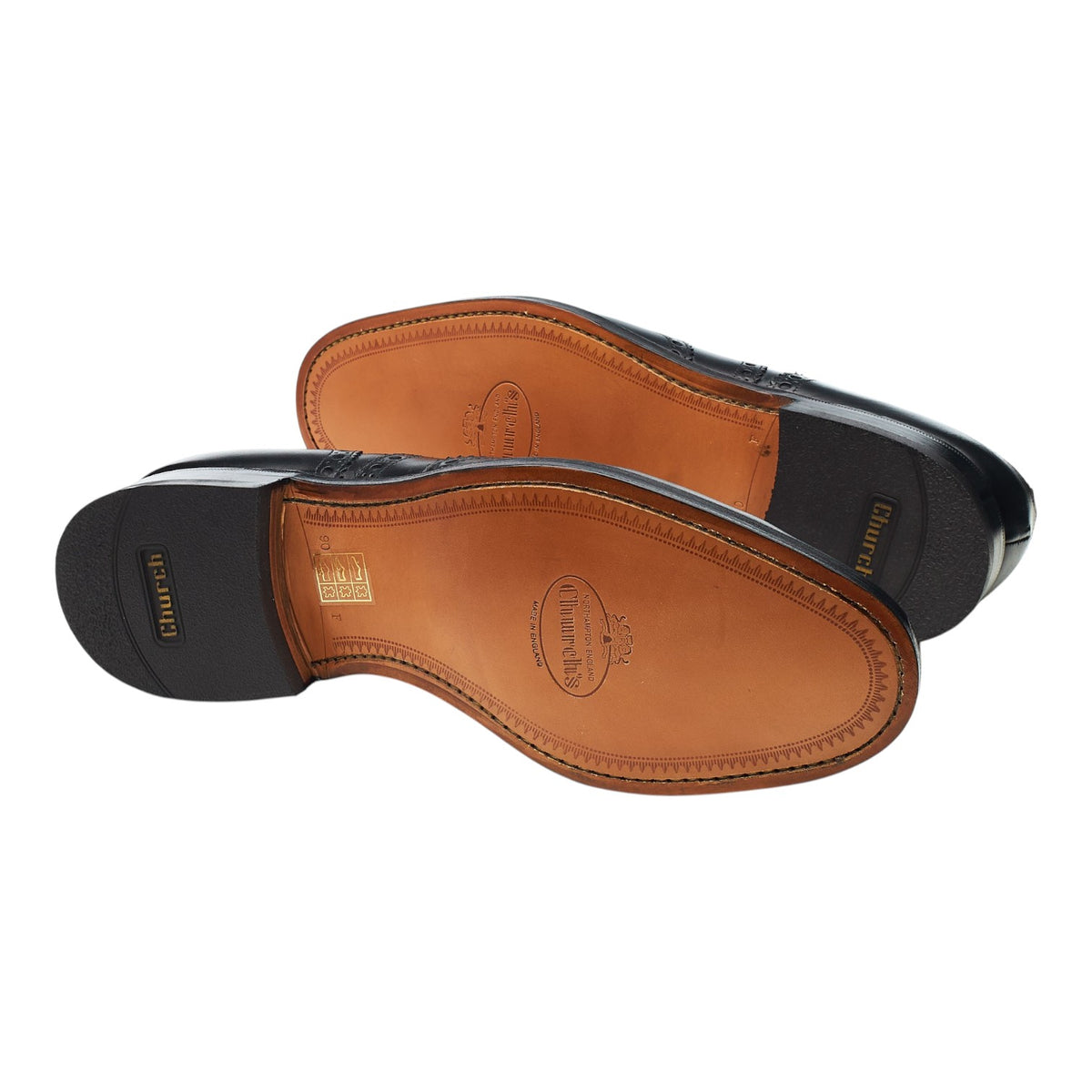 'Franklin' Black Leather Oxford Brogues UK 9 F