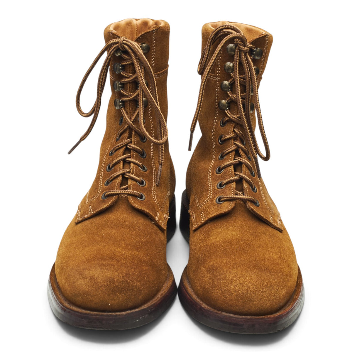 'Mallory' Tan Brown Suede Country Boots UK 8.5 F
