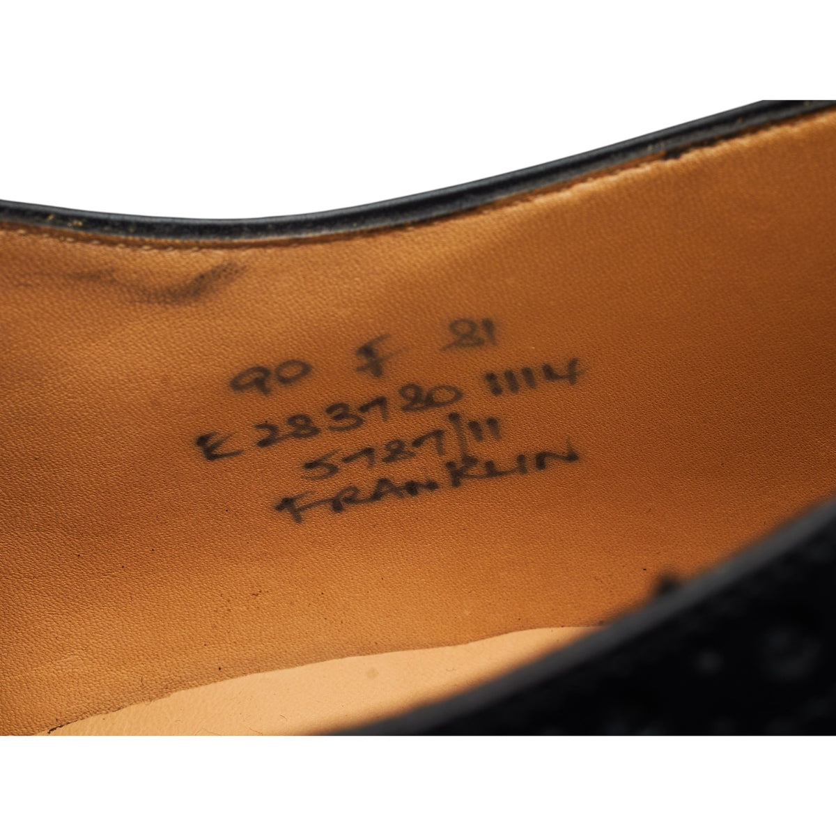 'Franklin' Black Leather Oxford Brogues UK 9 F