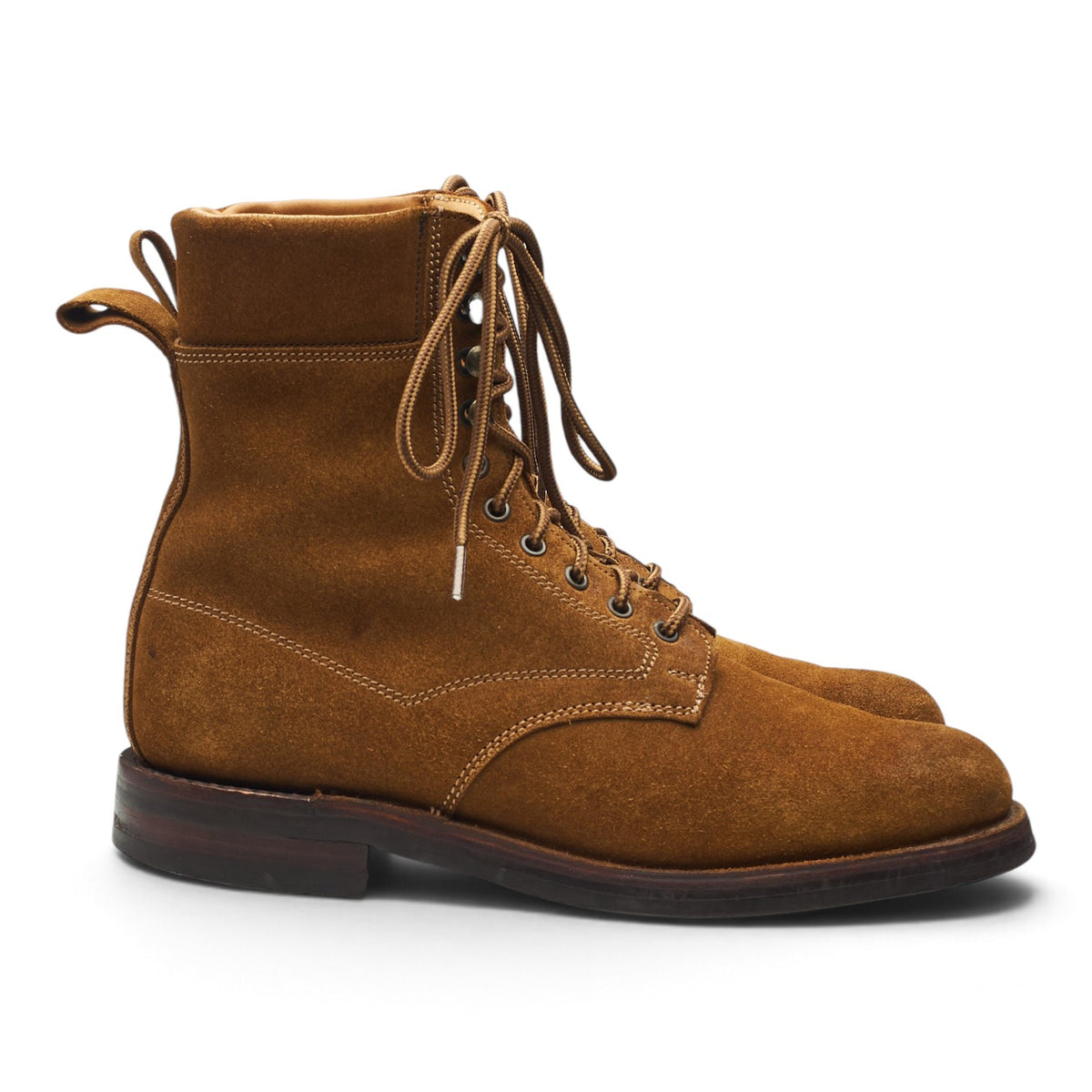 'Mallory' Tan Brown Suede Country Boots UK 8.5 F