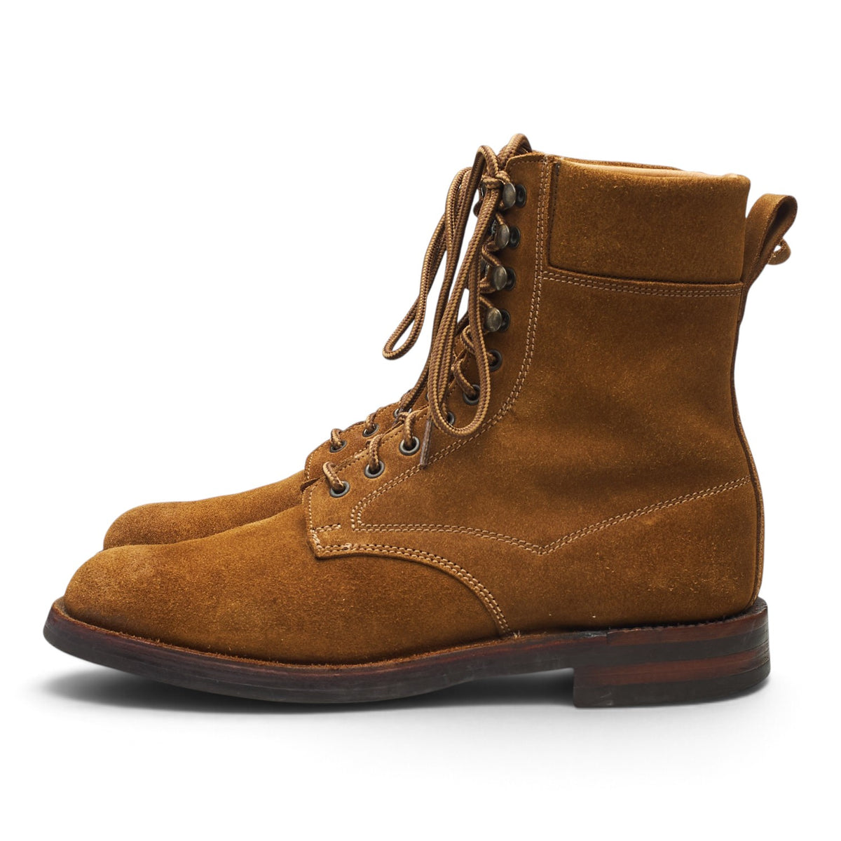 'Mallory' Tan Brown Suede Country Boots UK 8.5 F