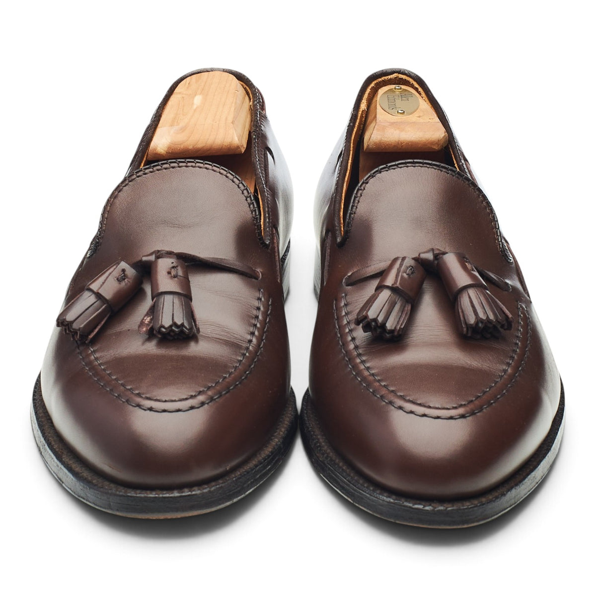 '561' Dark Brown Leather Tassel Loafers UK 8.5 US 9.5 D
