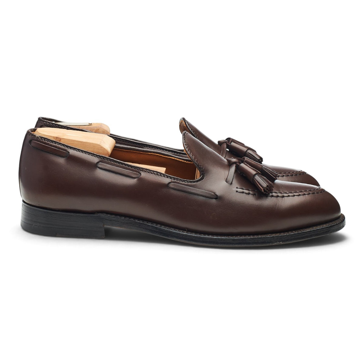 '561' Dark Brown Leather Tassel Loafers UK 8.5 US 9.5 D
