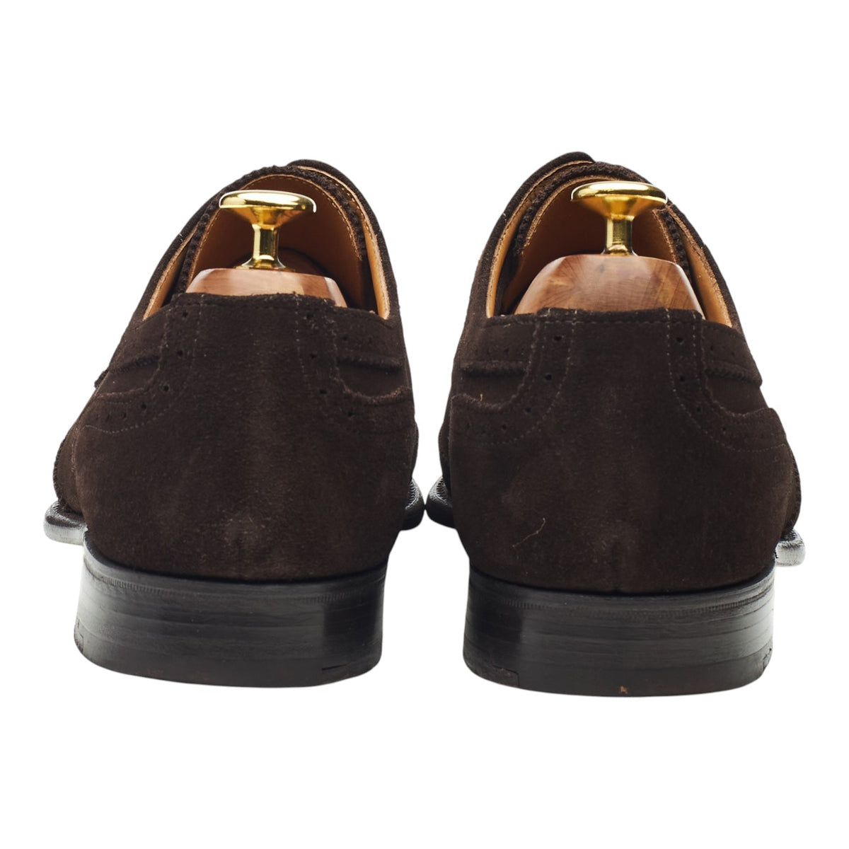 'Leighton' Dark Brown Suede Derby Brogues UK 8.5 F