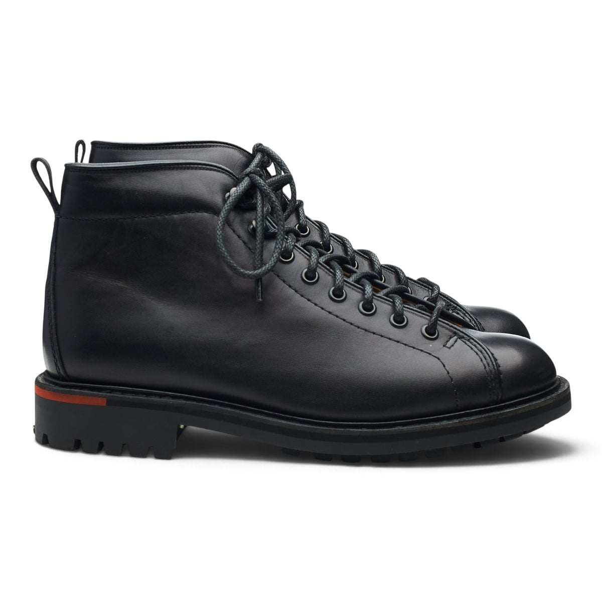 'Oake' Black Leather Monkey Boots UK 7 G