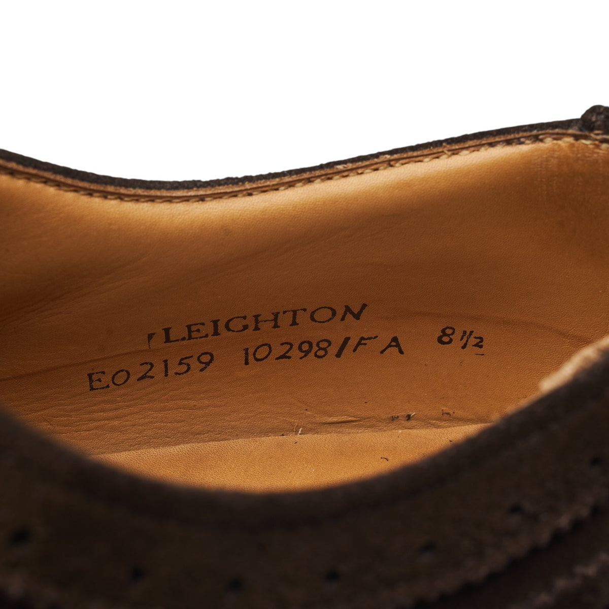'Leighton' Dark Brown Suede Derby Brogues UK 8.5 F