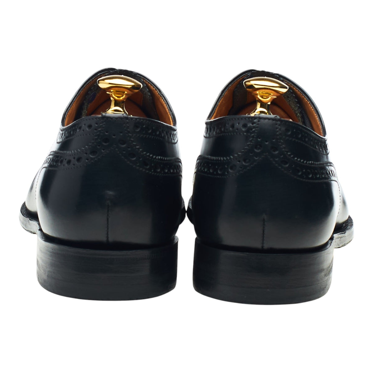 'Perth' Black Leather Oxford Brogues UK 8 F
