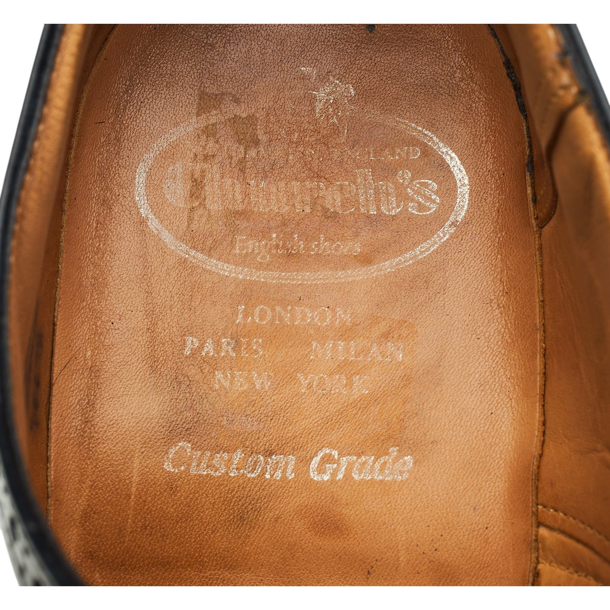 'Perth' Black Leather Oxford Brogues UK 8 F