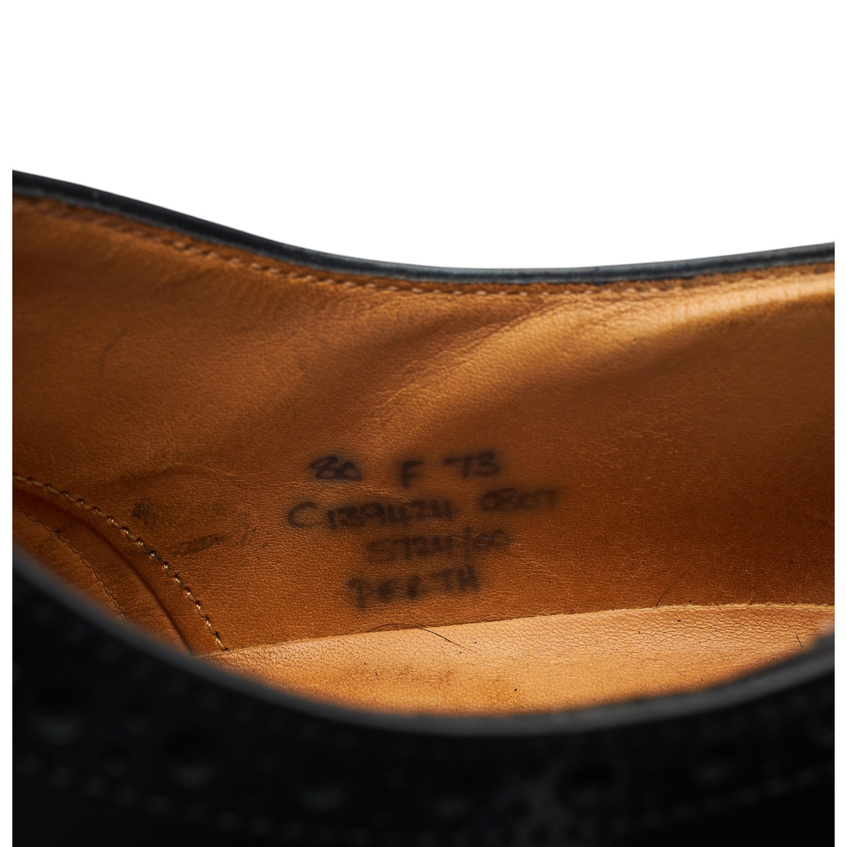 'Perth' Black Leather Oxford Brogues UK 8 F