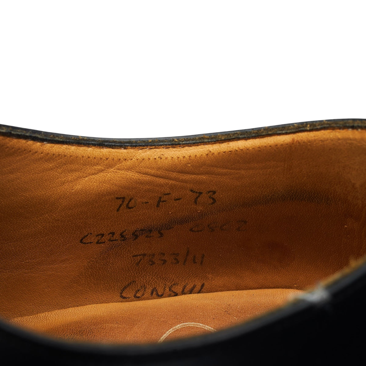 'Consul' Black Leather Oxford UK 7 F