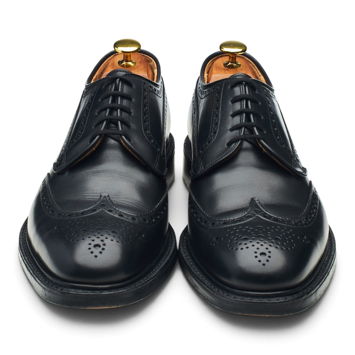 'Grafton' Black Leather Derby Brogues UK 8.5 F
