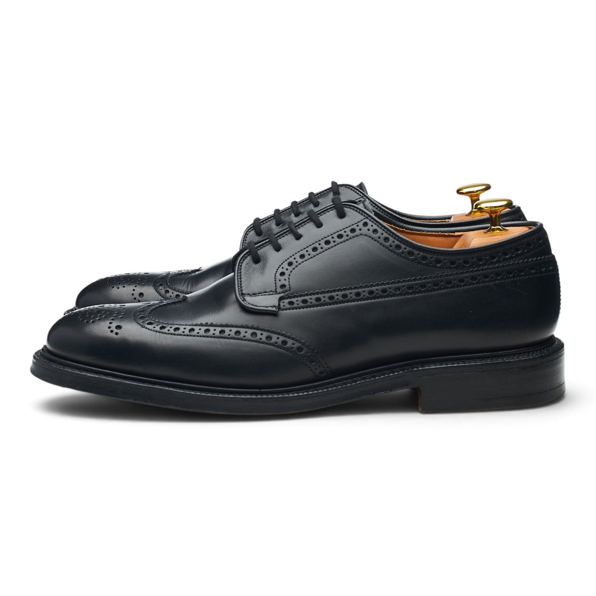 'Grafton' Black Leather Derby Brogues UK 8.5 F