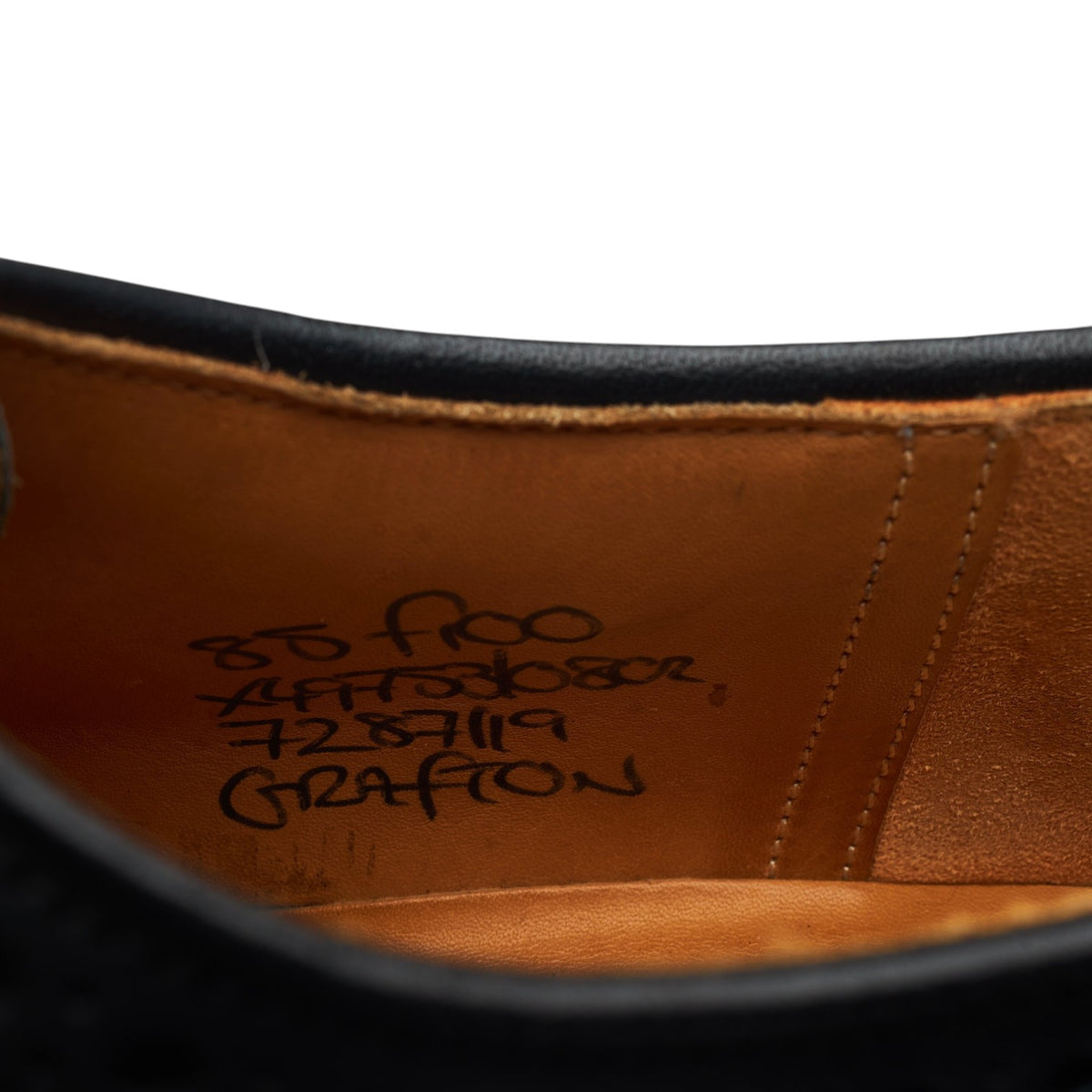 'Grafton' Black Leather Derby Brogues UK 8.5 F