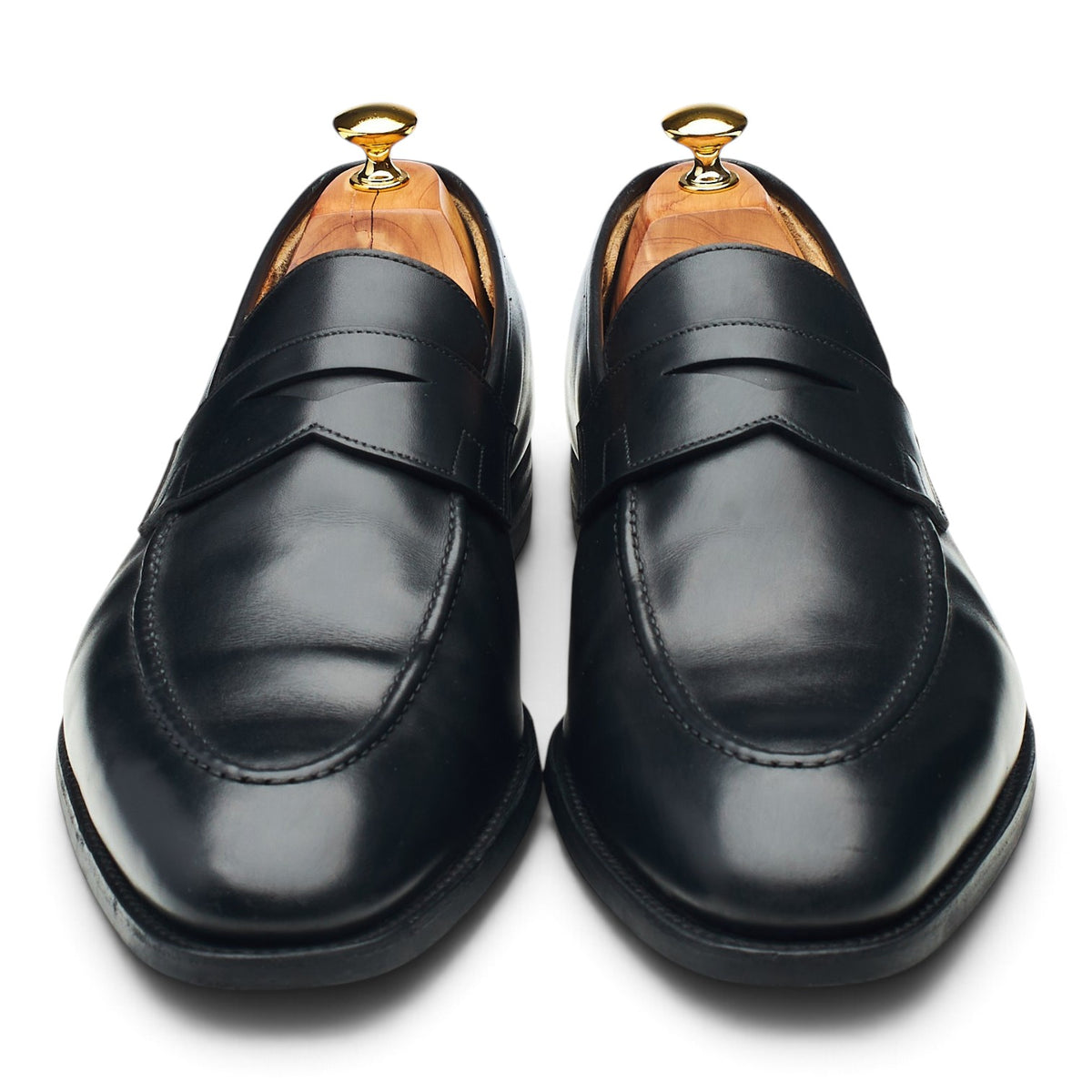 'Sydney' Black Leather Loafers UK 12.5 E