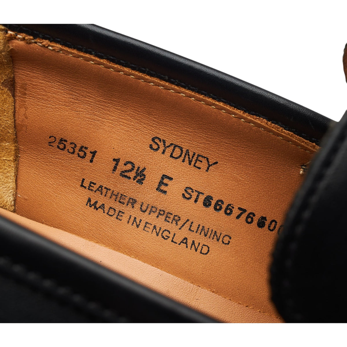 'Sydney' Black Leather Loafers UK 12.5 E
