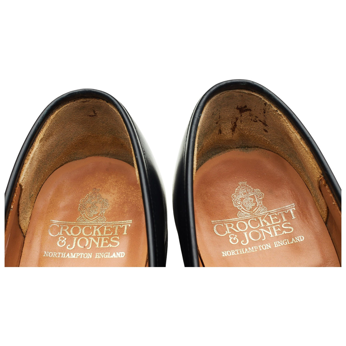 'Sydney' Black Leather Loafers UK 12.5 E