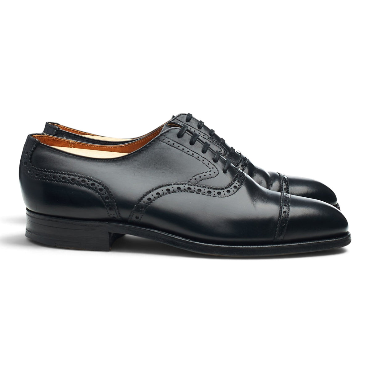 Black Leather Oxford Brogues UK 6 E