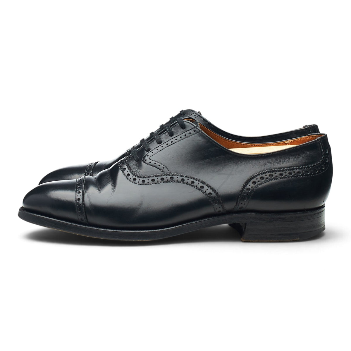 Black Leather Oxford Brogues UK 6 E