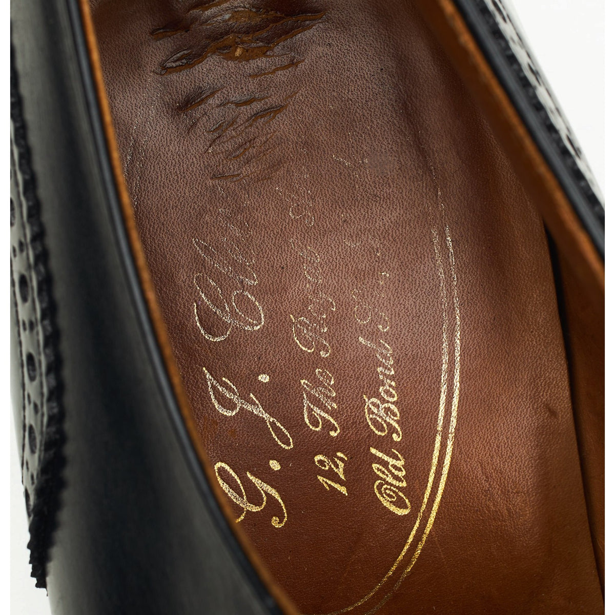 Black Leather Oxford Brogues UK 6 E
