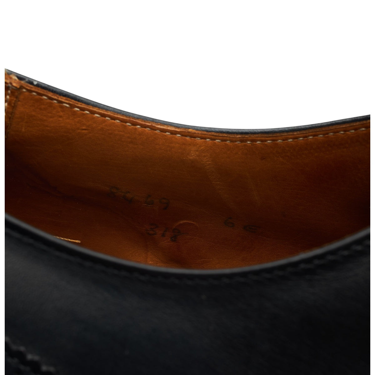 Black Leather Oxford Brogues UK 6 E