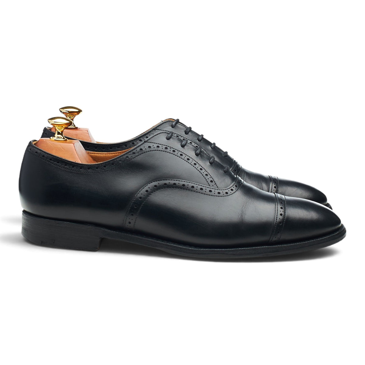 'Legate' Black Leather Oxford Brogues UK 8.5 F