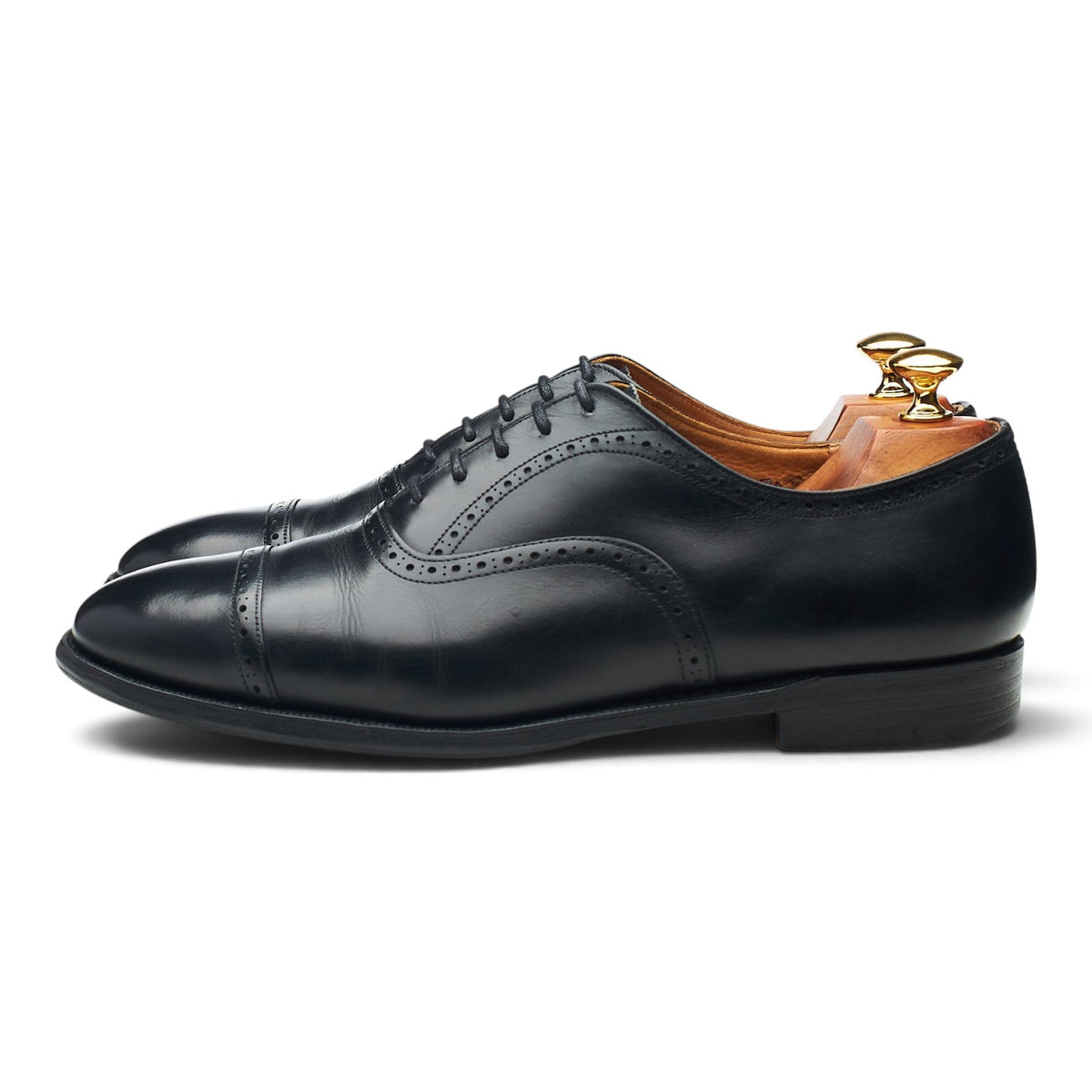 'Legate' Black Leather Oxford Brogues UK 8.5 F