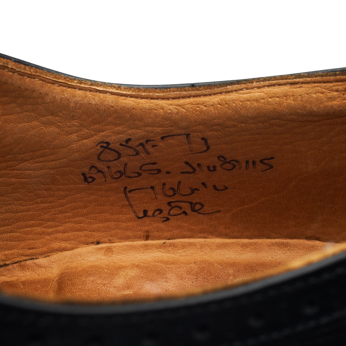 'Legate' Black Leather Oxford Brogues UK 8.5 F