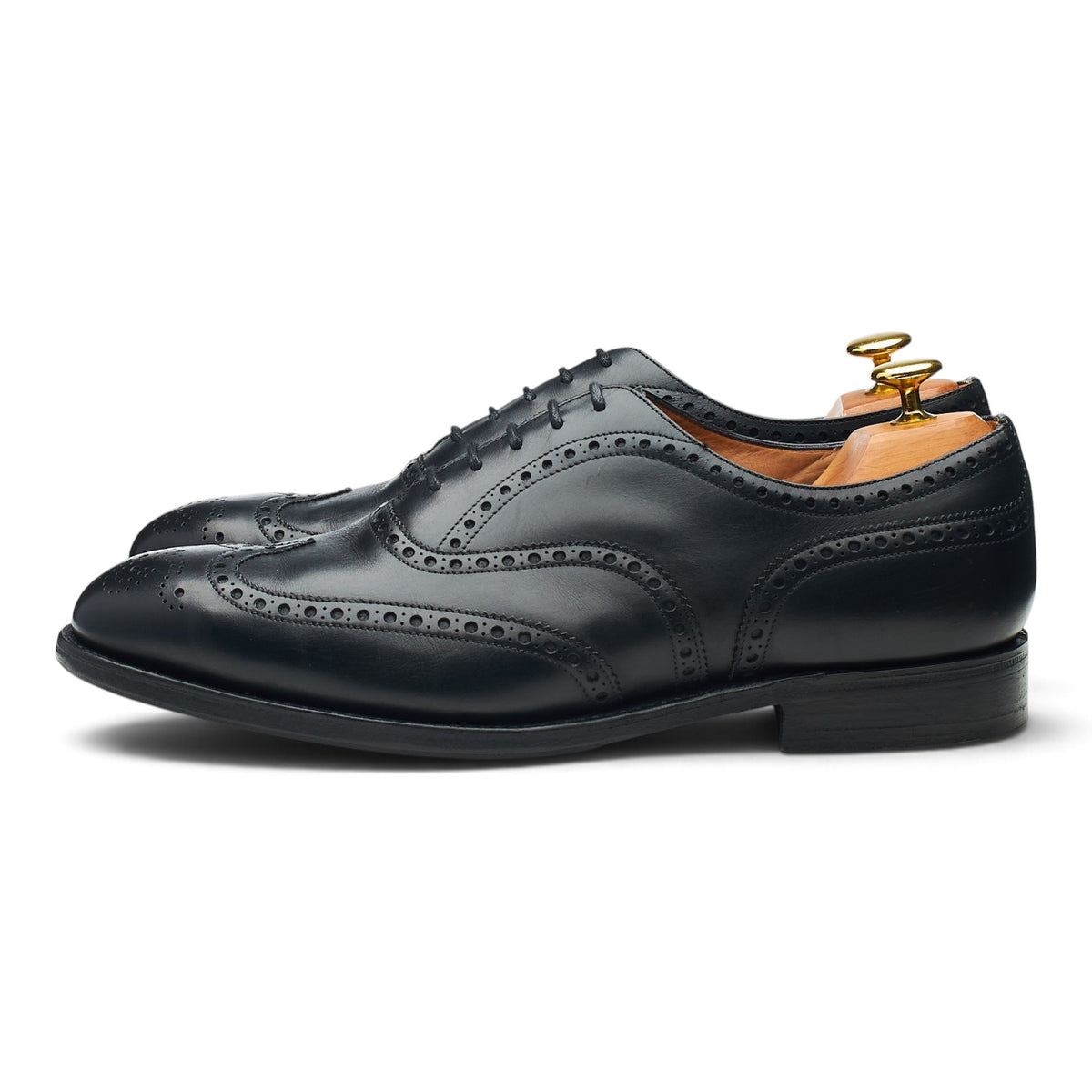 'Chetwynd' Black Leather Oxford Brogues UK 8.5 G