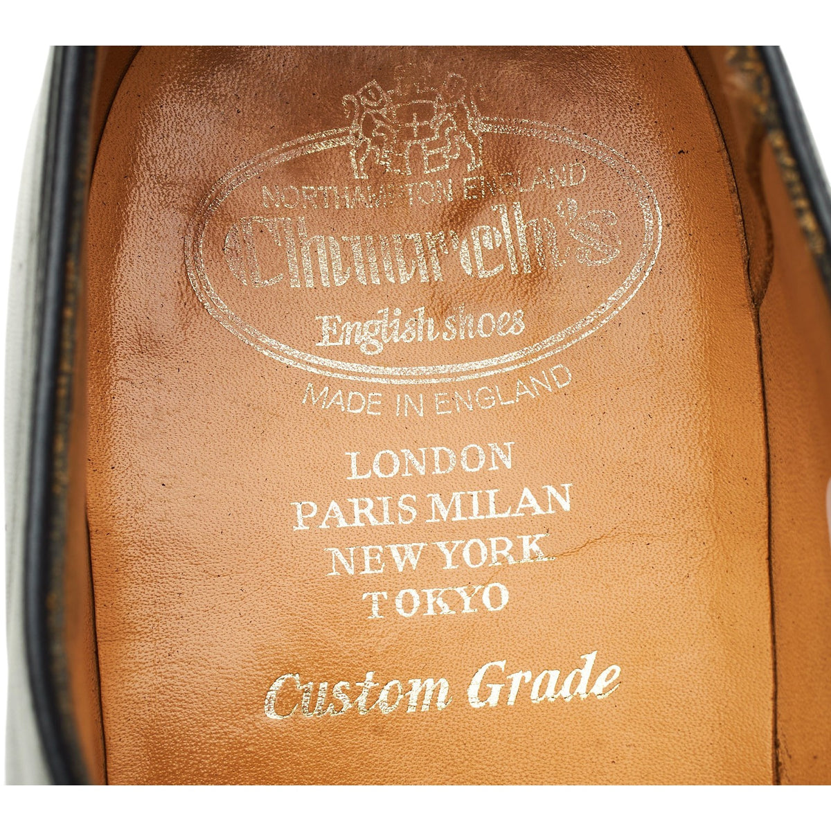 'Consul' Black Leather Oxford UK 9.5 F