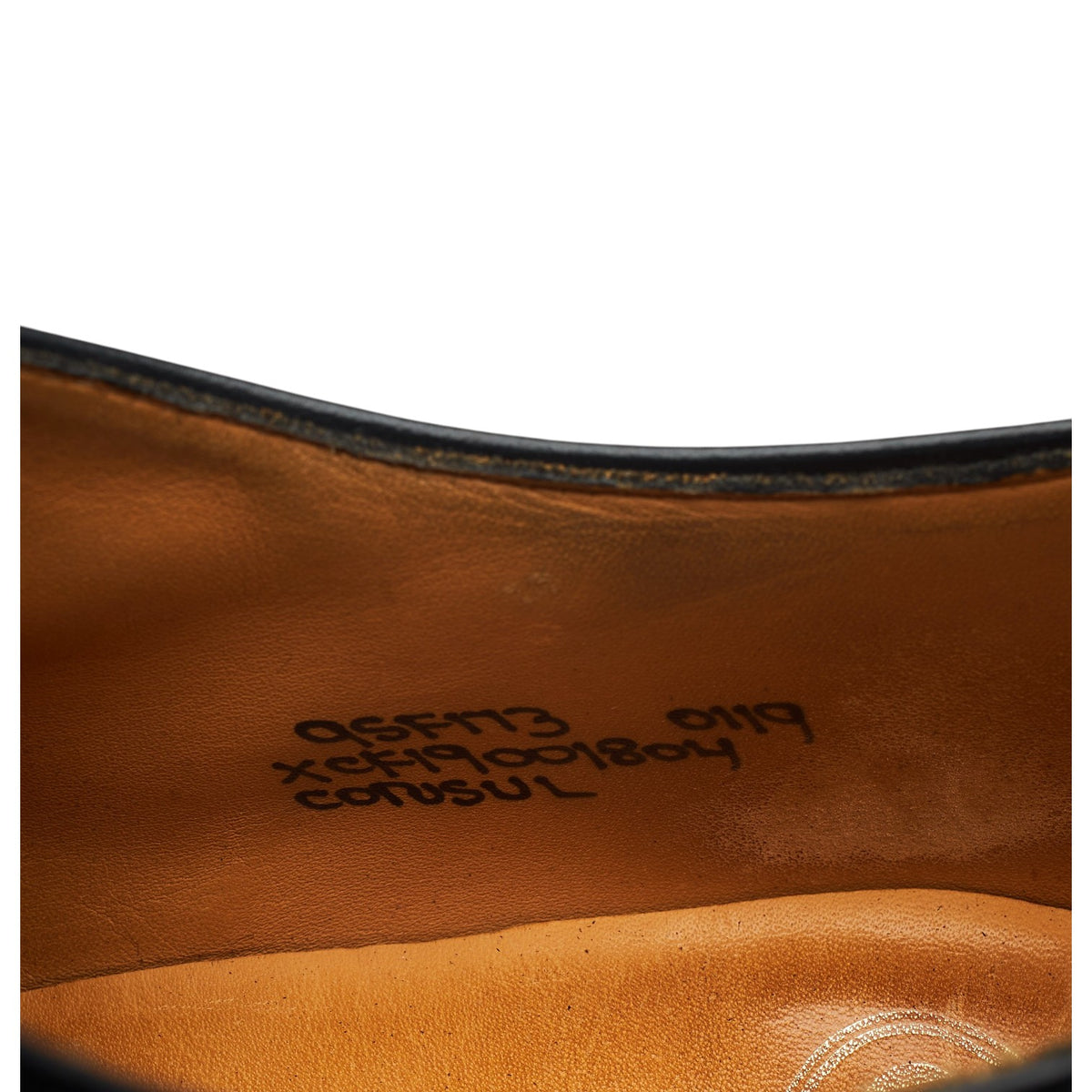 'Consul' Black Leather Oxford UK 9.5 F