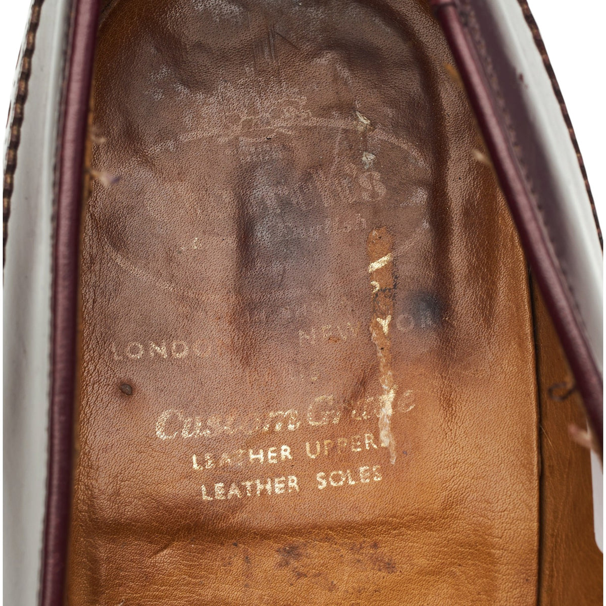 'Madison' Burgundy Leather Brogue Tassel Loafers UK 6.5 F
