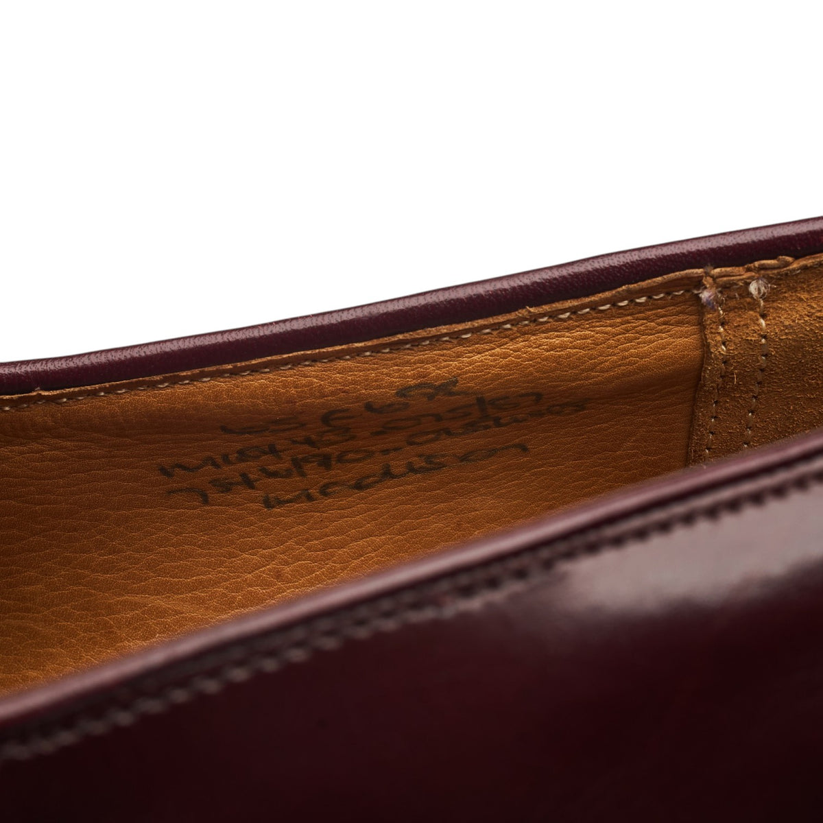 'Madison' Burgundy Leather Brogue Tassel Loafers UK 6.5 F