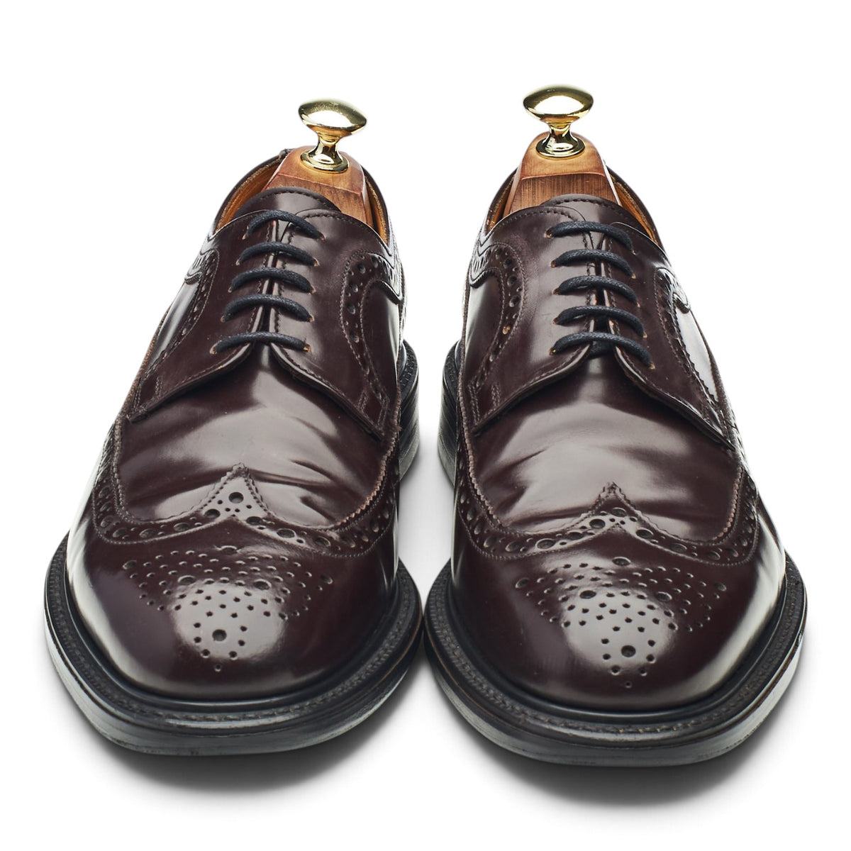 'Madison' Dark Brown Leather Derby Brogues UK 8 FX