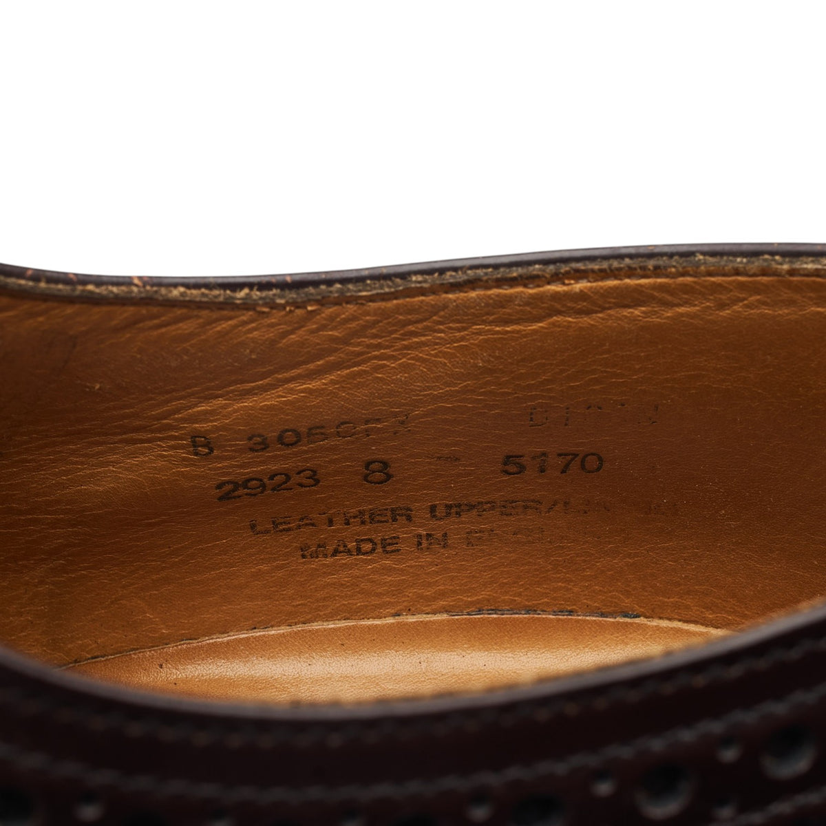 'Madison' Dark Brown Leather Derby Brogues UK 8 FX