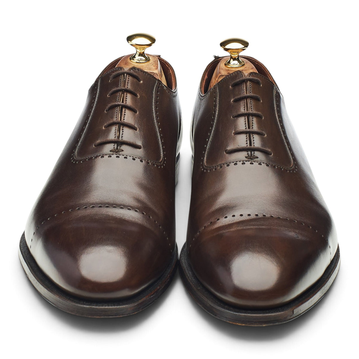 'Courtenay' Dark Brown Leather Oxford UK 11 E