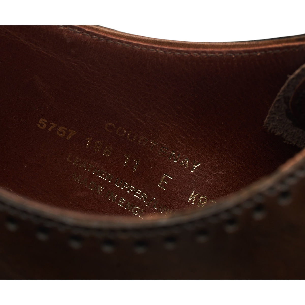 'Courtenay' Dark Brown Leather Oxford UK 11 E