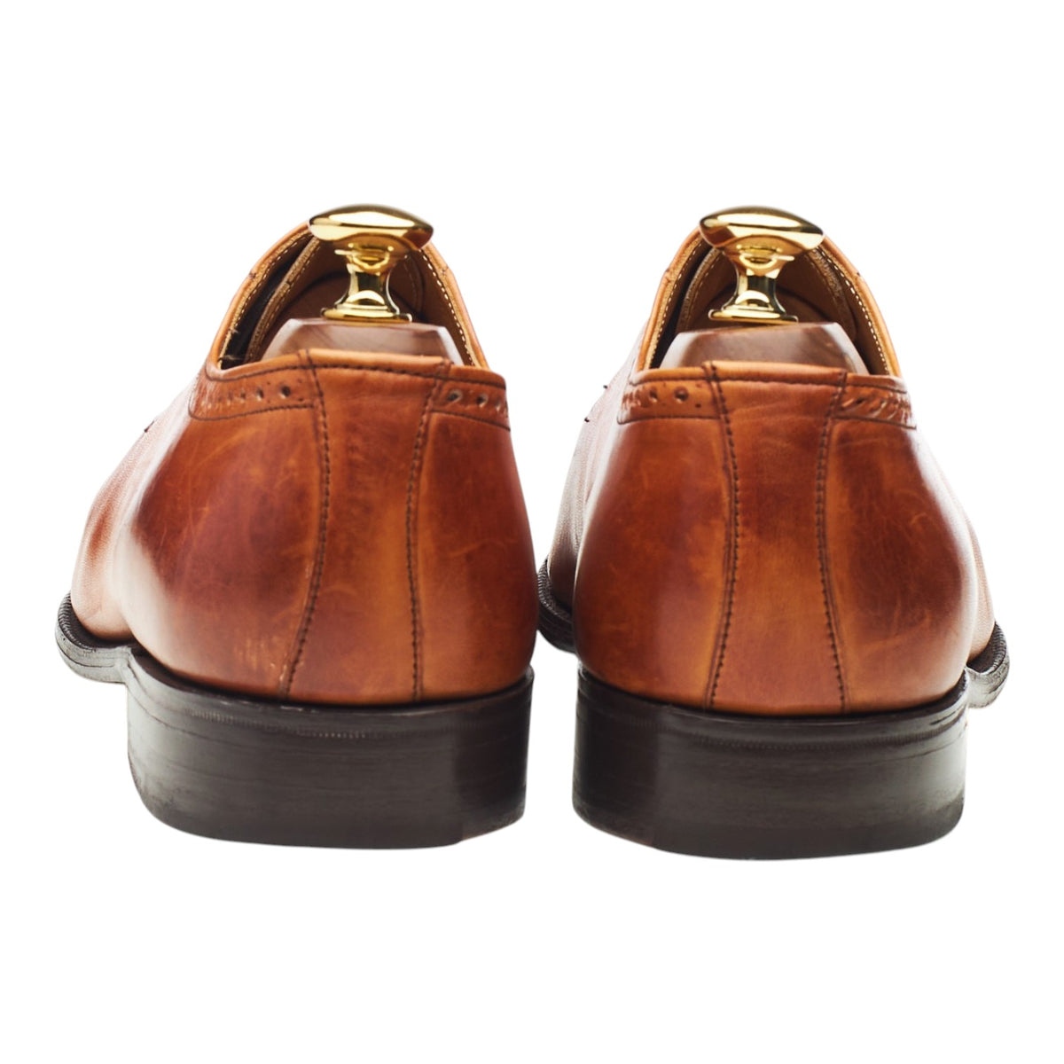 'Cologne' Tan Brown Leather Oxford Brogues UK 6.5 F