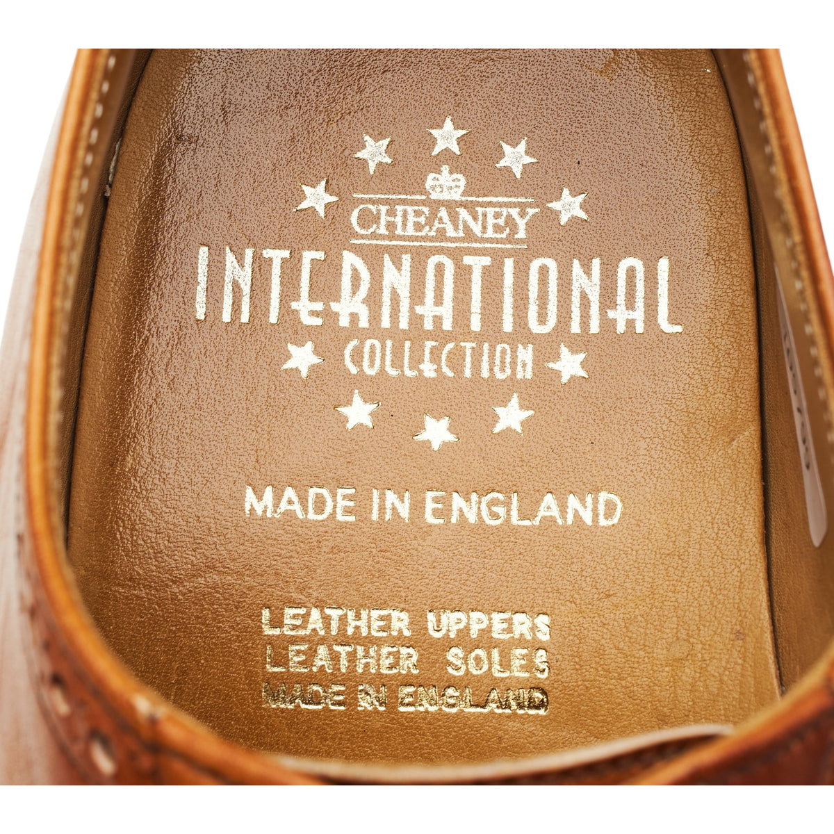 'Cologne' Tan Brown Leather Oxford Brogues UK 6.5 F